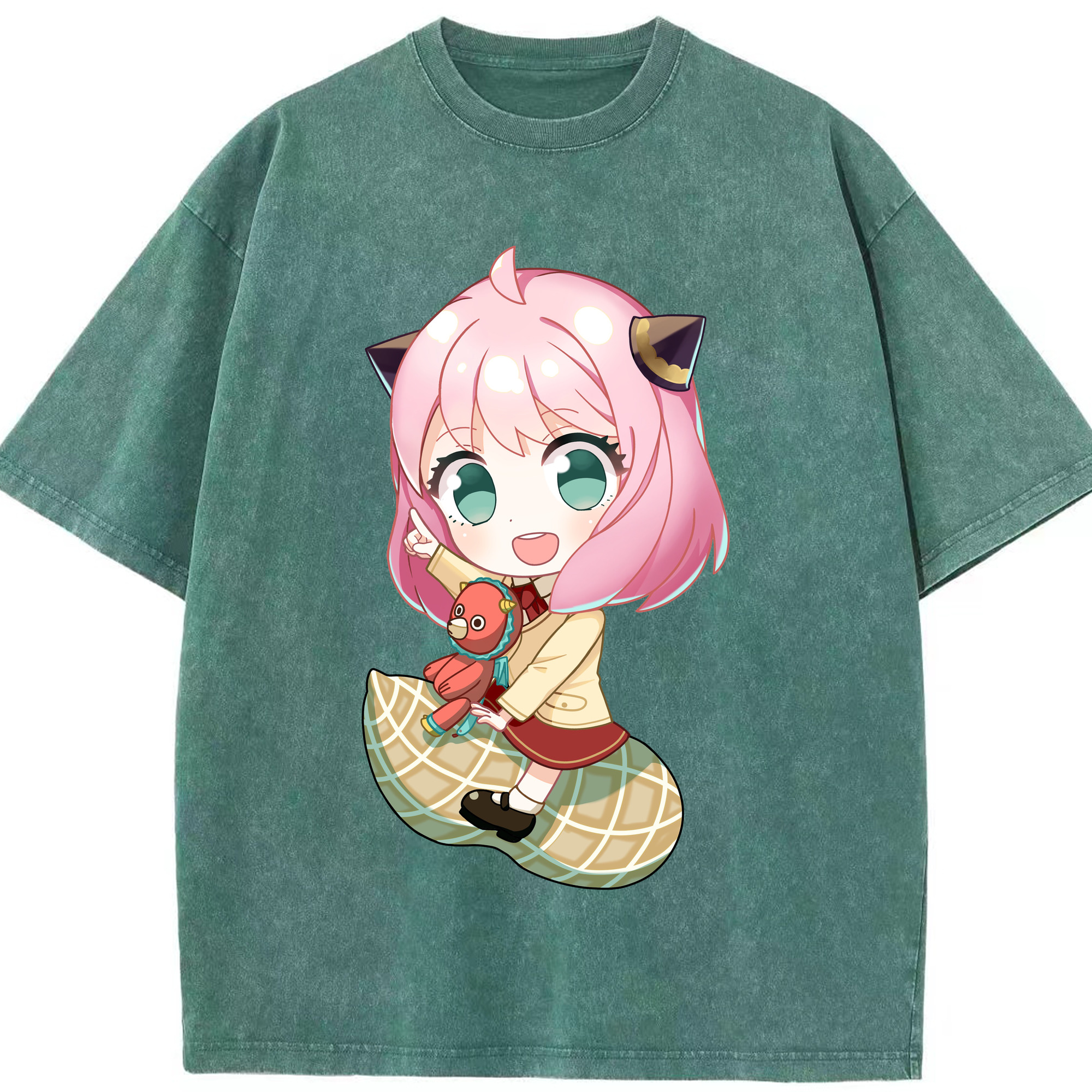（画像用） SPY×FAMILY间谍家家酒 綿100% ヴィンテージ風 半袖Tシャツ（フロントプリント）